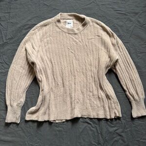 Aerie Pink/Mauve Cable Knit Sweater Size S